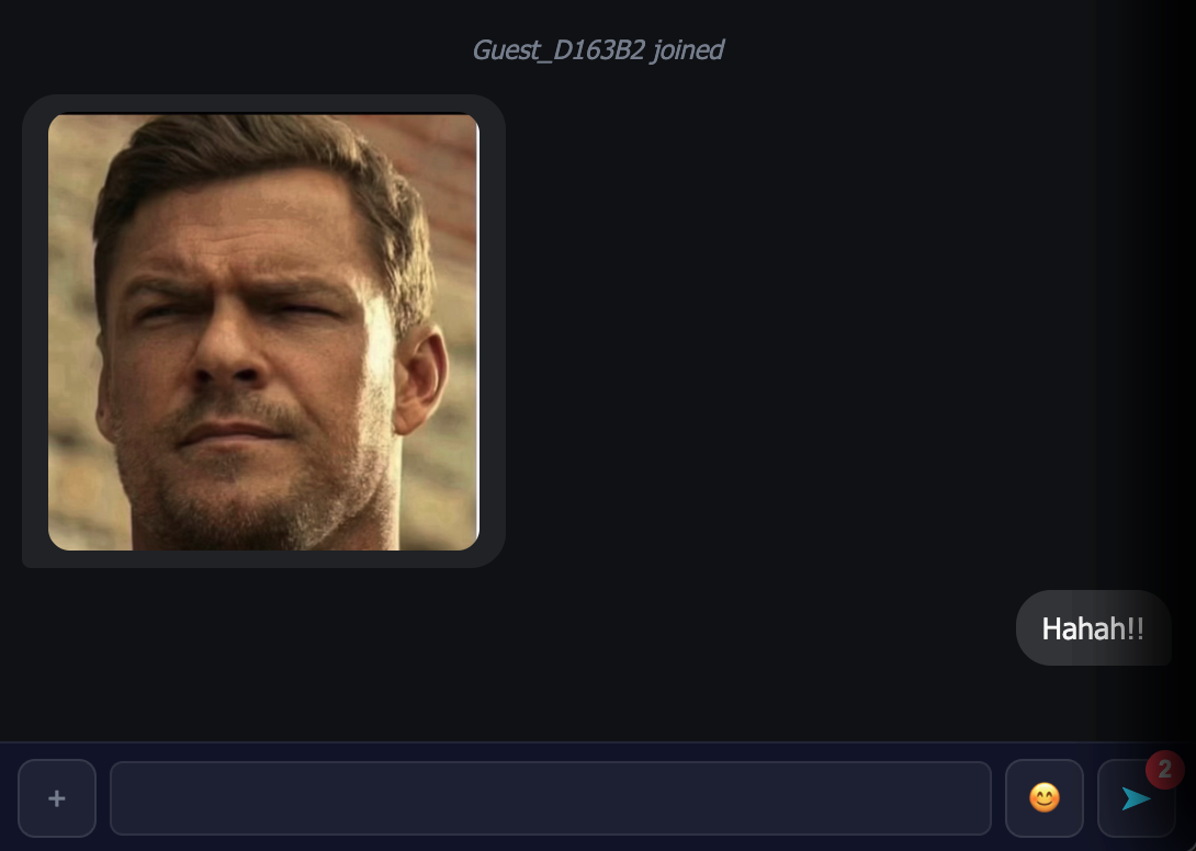 Text chat alongside voice with picture sharing